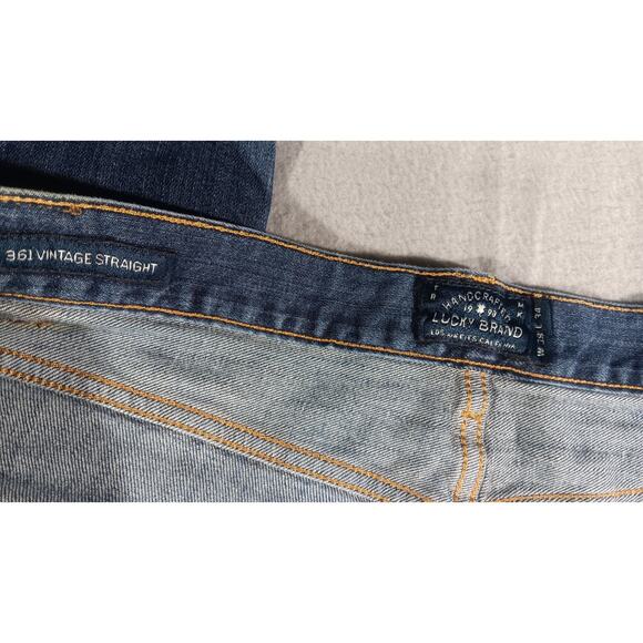 Lucky Brand Men’s 361 Vintage Straight Jeans Candiani Denim Blue 40x33 - Picture 4 of 8